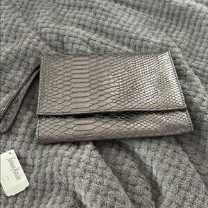 Metallic Snakeskin Clutch NWT